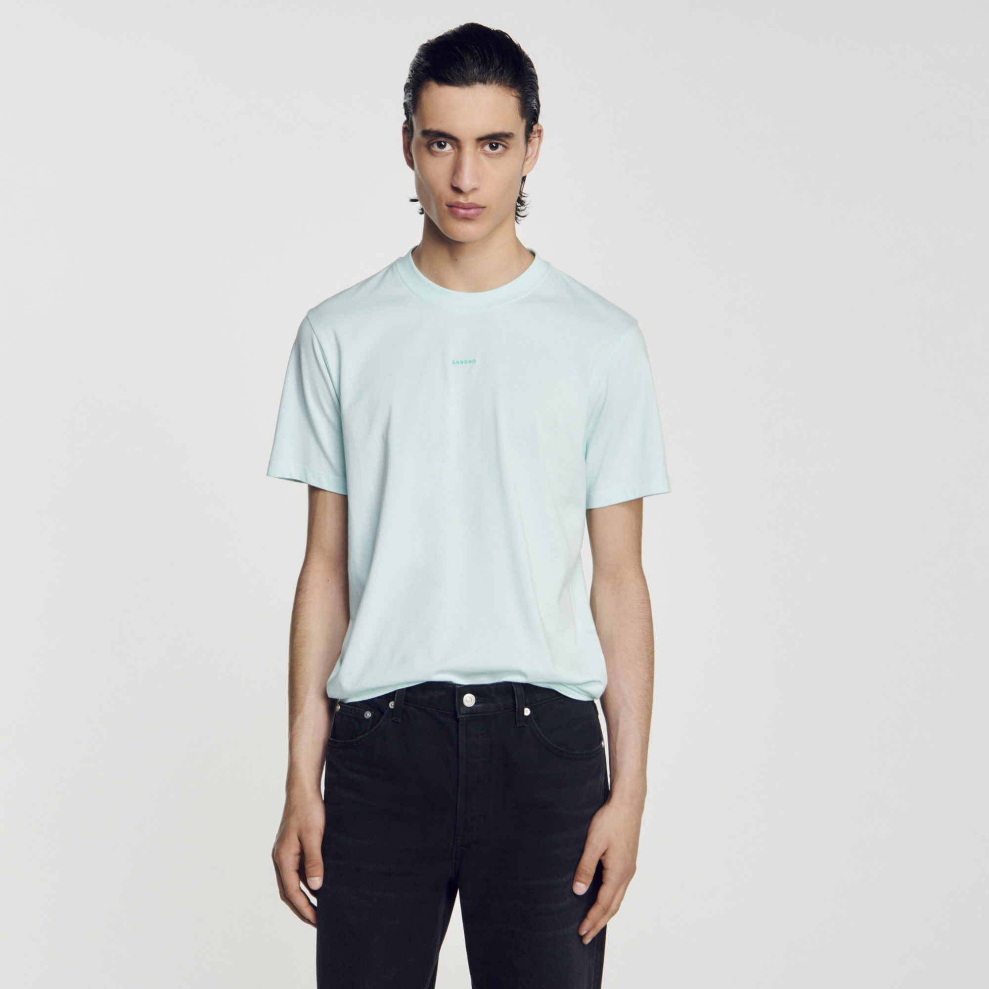 T-shirt brode Sandro en coton biologique