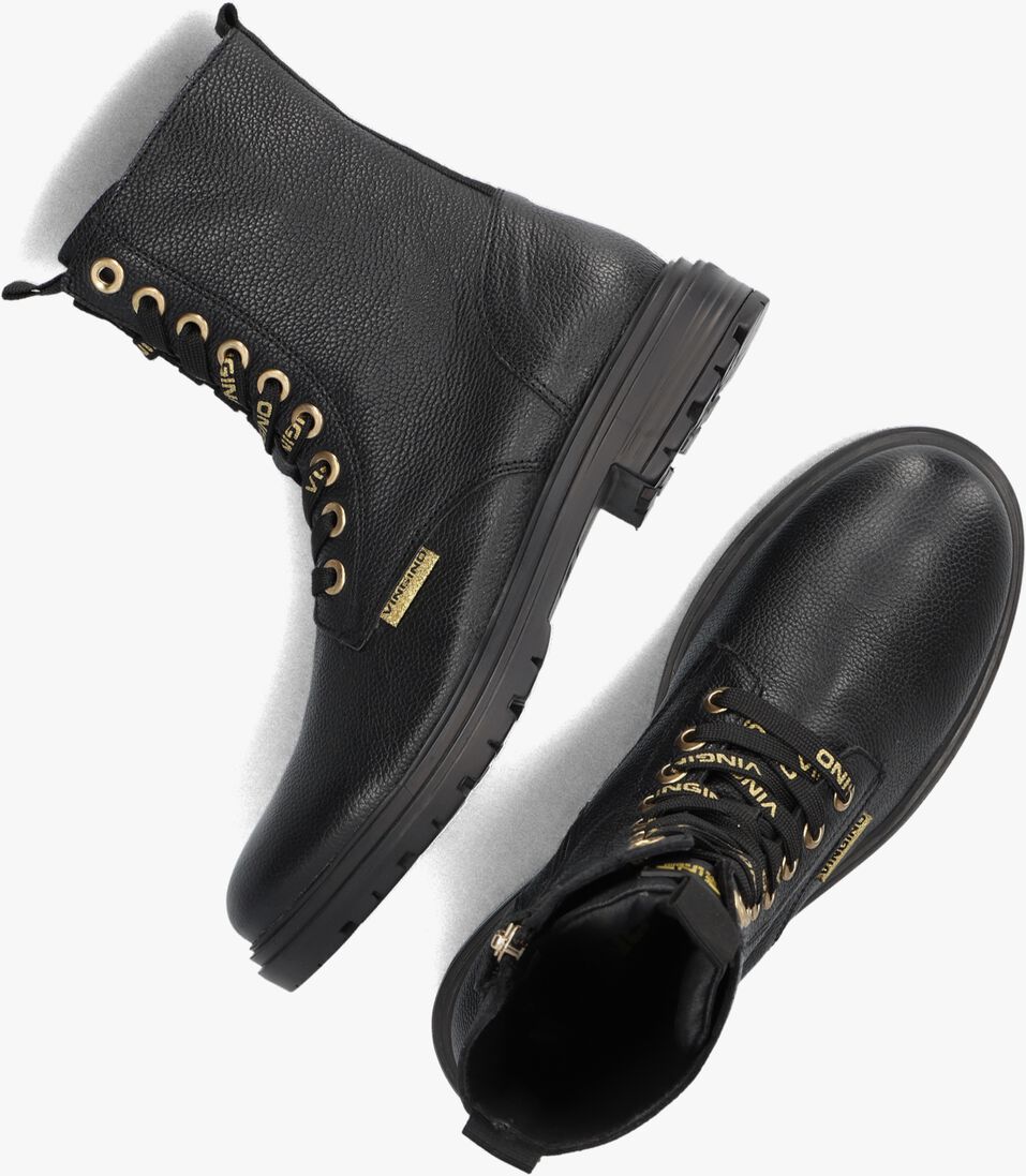 VINGINO zwarte vingino veterboots julia