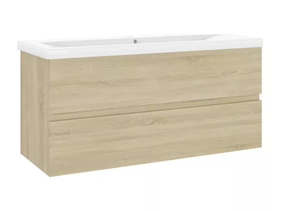 Armoire d'évier avec lavabo intégré Chêne sonoma Aggloméré