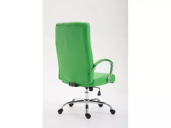 Chaise de bureau - Similicuir & Métal chromé - Vert - Valais