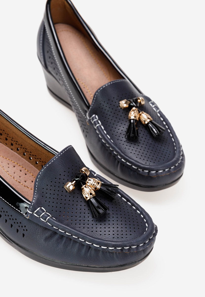 Mocassins à plateforme marine Evomela