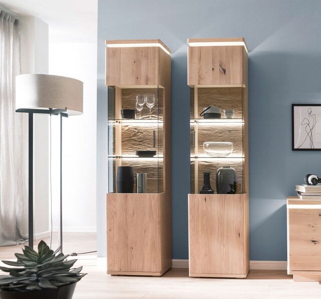 Vitrine BARCELONA L Balkeneiche bianco
