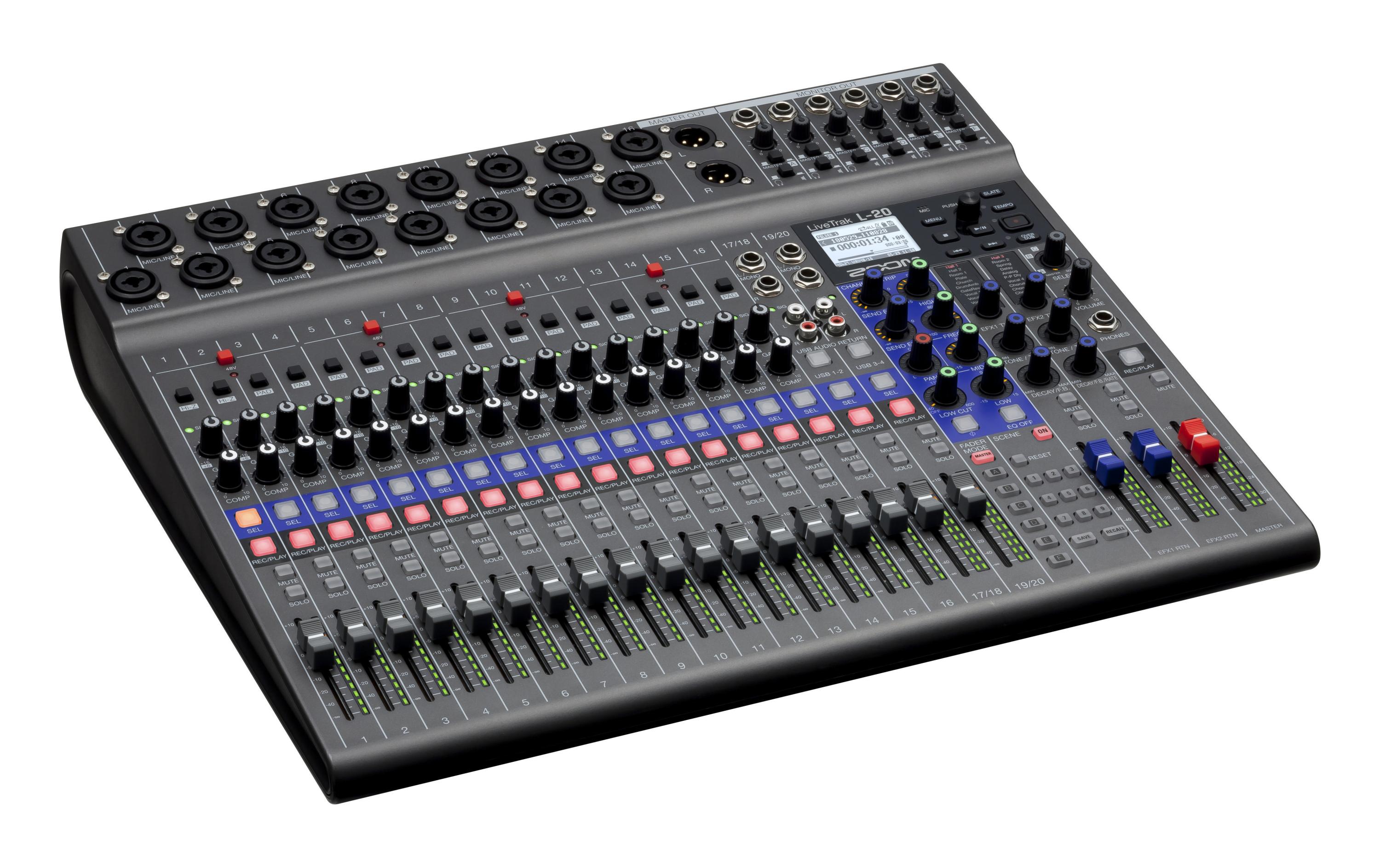 Mischpult LiveTrak L-20<br>20-Kanal digital LiveTrak Mischpult