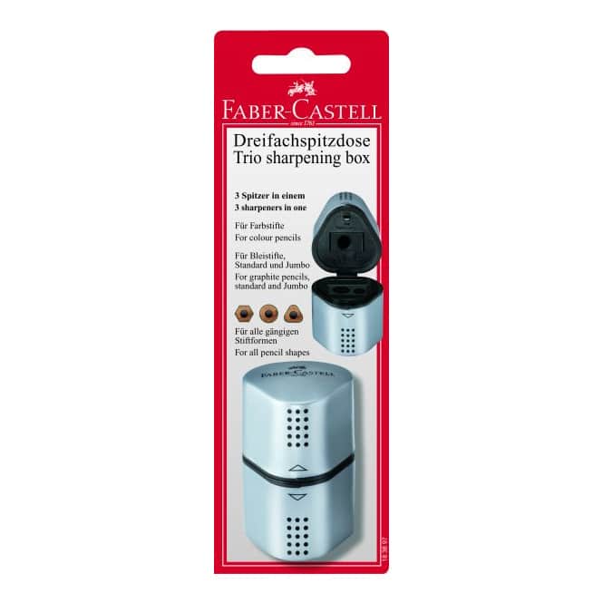 Dreifachspitzdose - GRIP - silber