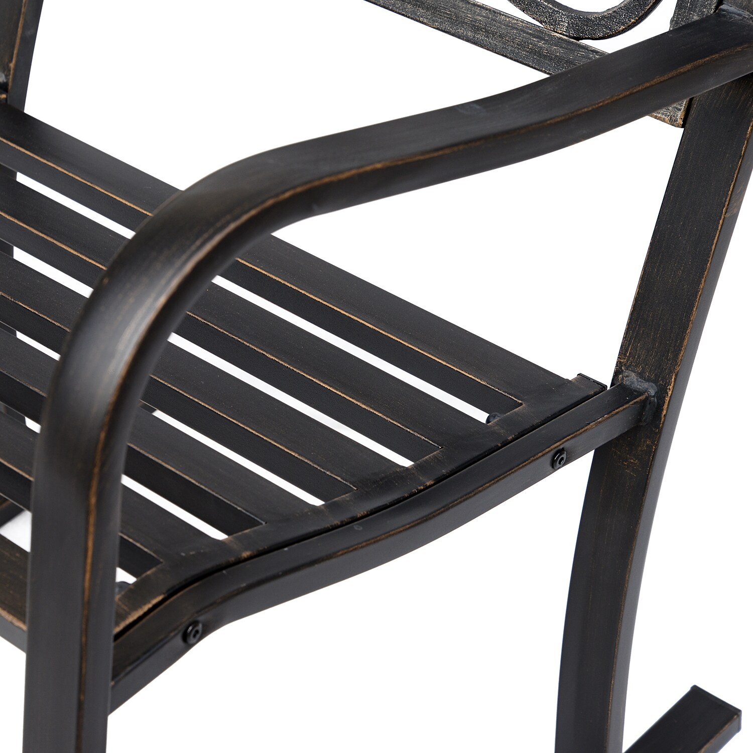 Outsunny Gartenstuhl im Antik-Optik bronze 73 x 60 x 85 cm (LxBxH)