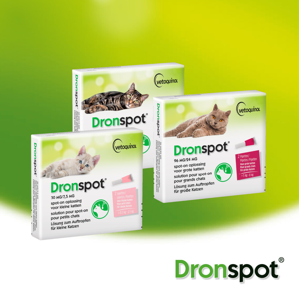 Dronspot Spot On Ontwormingsmiddel 0,5 - 2,5 kg2 pipetten