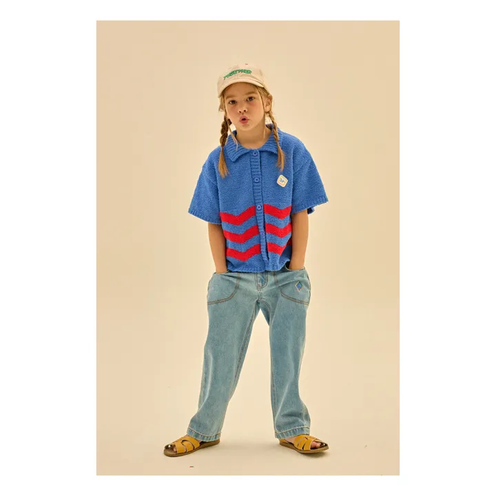 Jelly Mallow Polo Maille Vague | Bleu