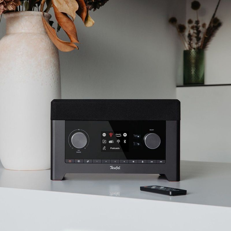 Teufel RADIO 3SIXTY - Internetradio met DAB+ /FM - Bluetooth - Spotify Connect - 360-gradengeluid - Voorkeuzezenders - zwart