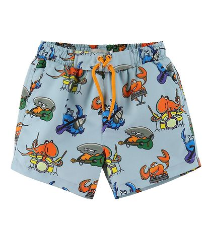 Stella McCartney Kids Bådeshorts - LyseBlå m. Havprint