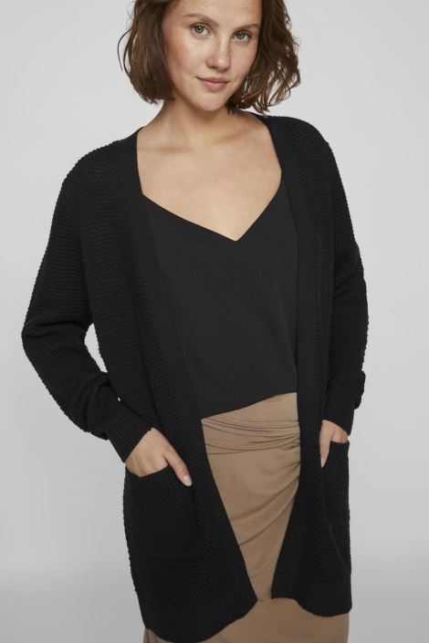 Vila zwarte dames vest