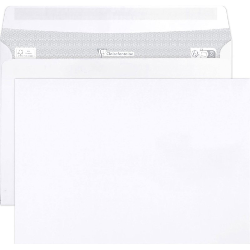 Enveloppe Clairalfa Clairefontaine 90 g/m² blanche - Boîte de 250