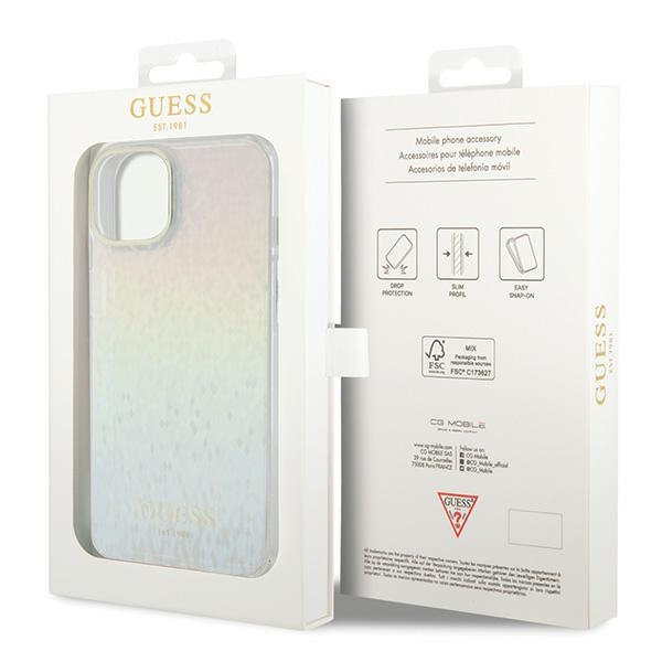 iPhone 15 Hybrid Hardcase Hülle IML Faceted Mirror Disco (GUHCP15SHDECMI) - Regenbogen