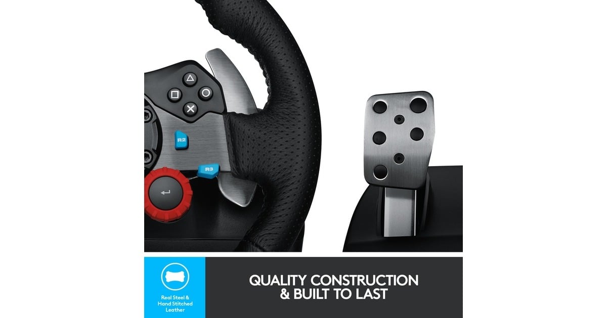 LogitechG29 Driving Force stuur  (Zwart, Pc, PlayStation 3, PlayStation 4, PlayStation 5)