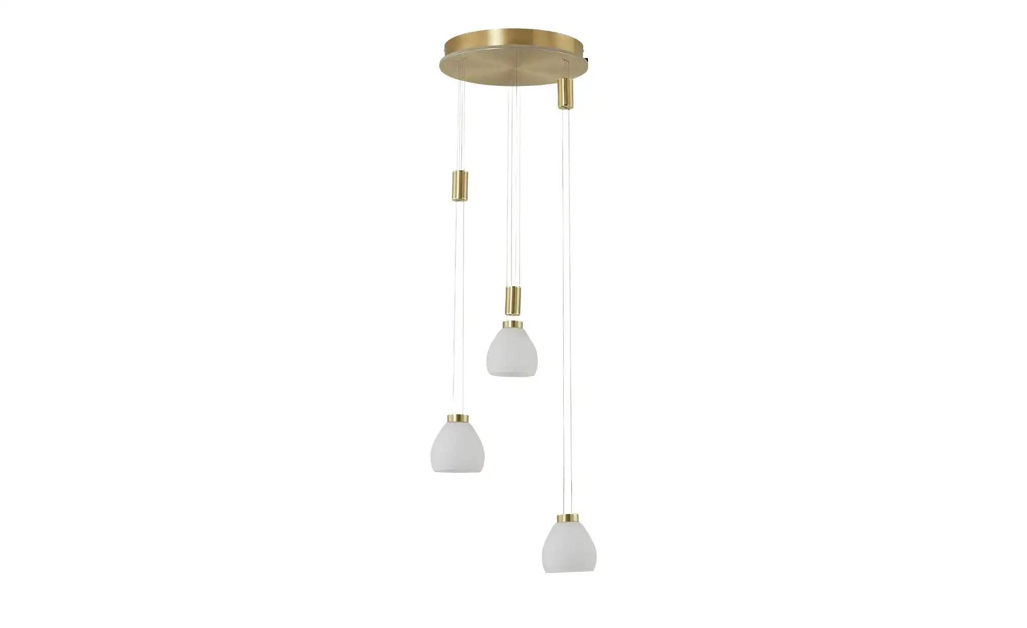 HELL-höllisch gutes Licht LED-Pendelleuchte, 3-flammig, Rondell, messing