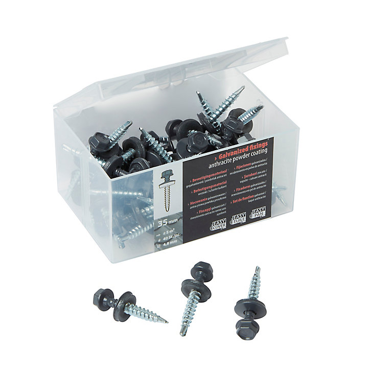 Lot de 40 vis Easy-Tuile anthracite