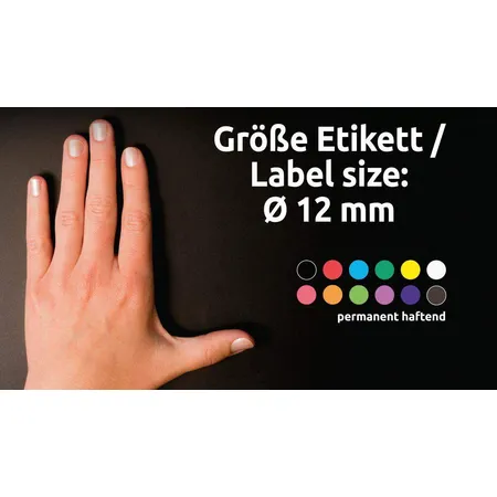 Avery Zweckform 3148 Markierungspunkte Ø 12 mm, 5 Bogen/270 Etiketten, neonorange