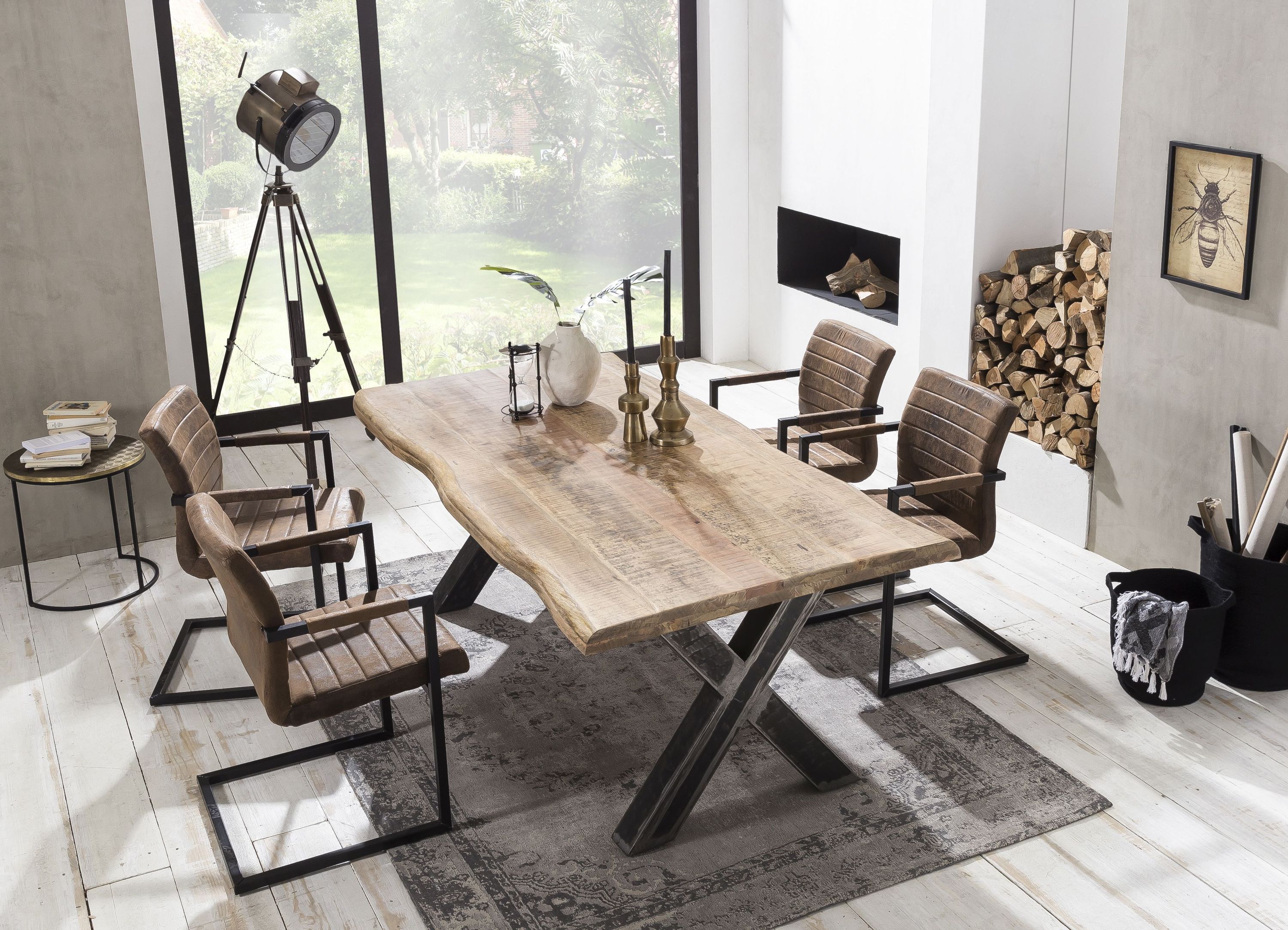 Tischplatte 100x200 Mangoholz Esstisch Schreibtisch DIY Esszimmer Küche Tisch