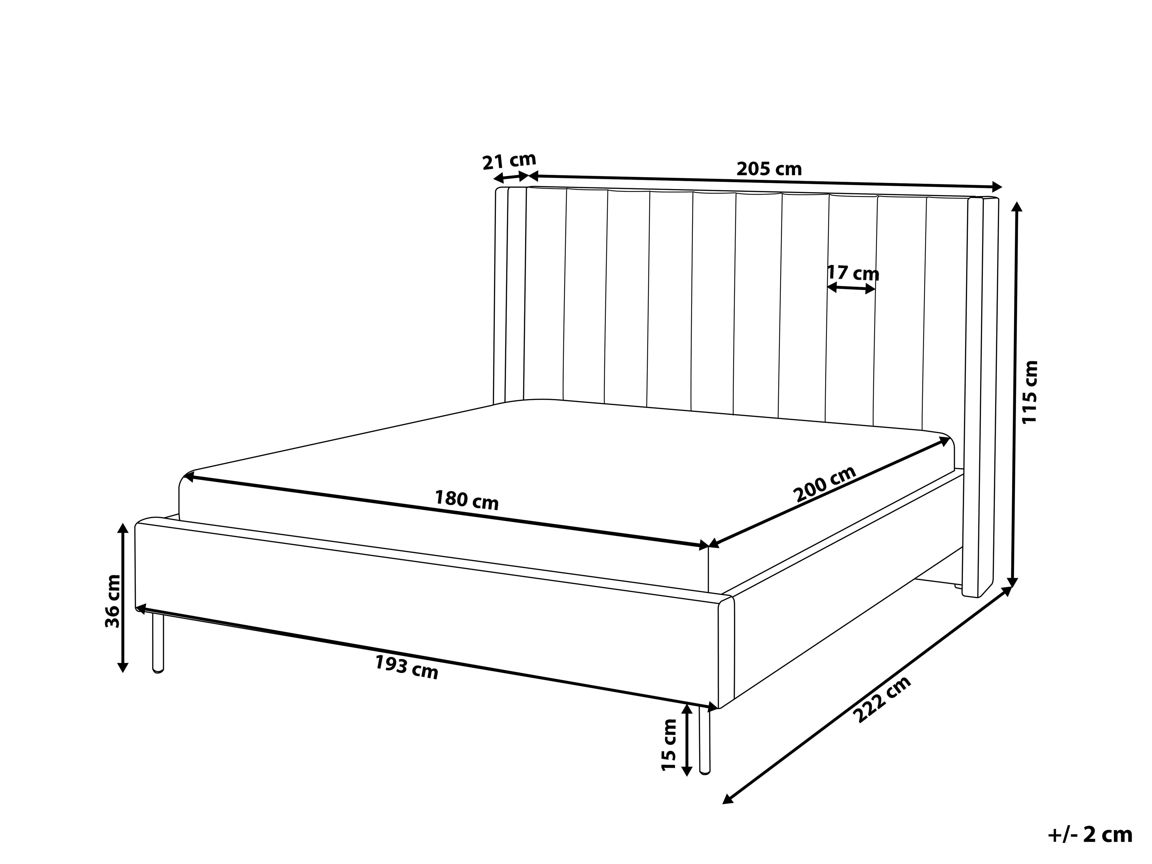 Bed Fluweel VILLETTE 180 x 200 cm Donkergroen