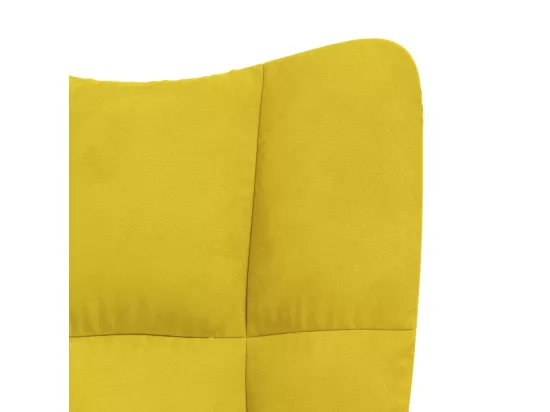 Chaise à bascule Jaune moutarde Velours