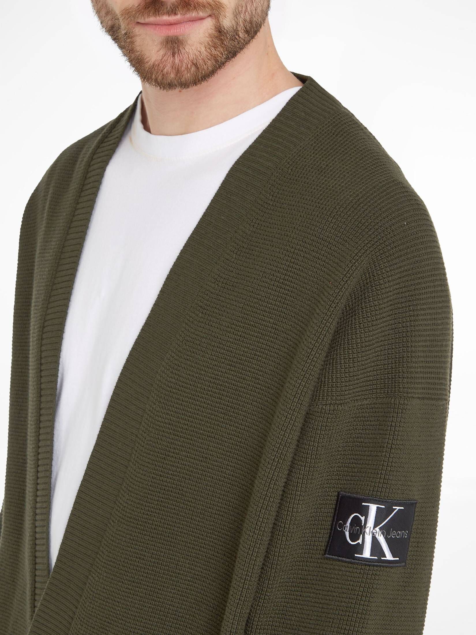 CALVIN KLEIN JEANS| Herren Strickjacke BADGE SKATER CARDIGAN