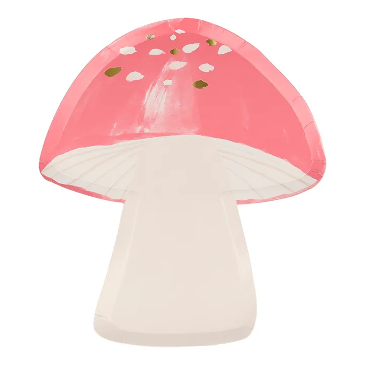 Meri Meri Assiettes en carton Champignon - Set de 8