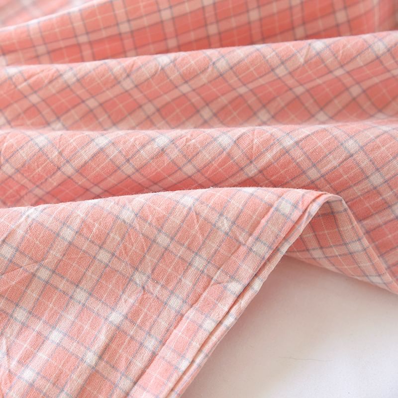 Dogini - Bijpassende pyjamabroek met trekkoord in de taille en ruitmotief (verschillende ontwerpen)