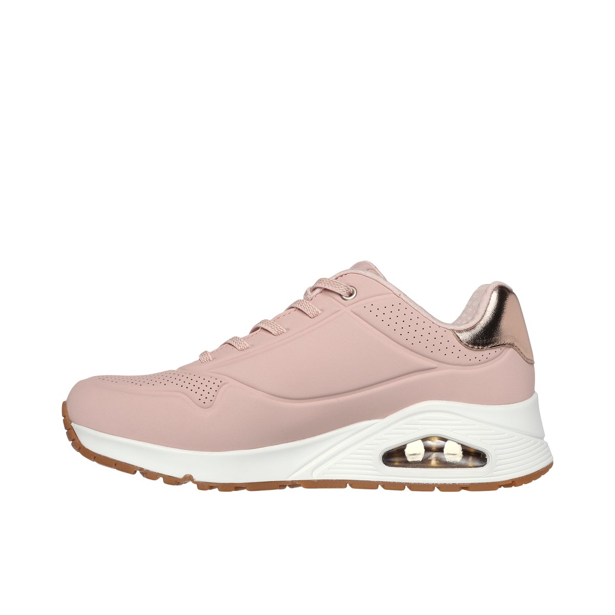 2X les points-Uno_shim-l-Baskets - Talon plat - Rose Clair