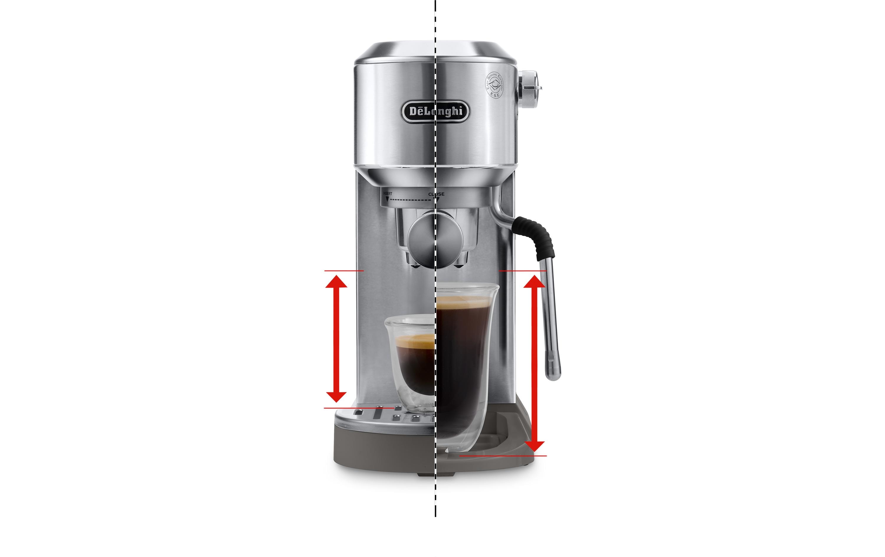 Siebträgermaschine Dedica Duo EC890.M Silber<br>Kultige Dedica mit Cold Brew