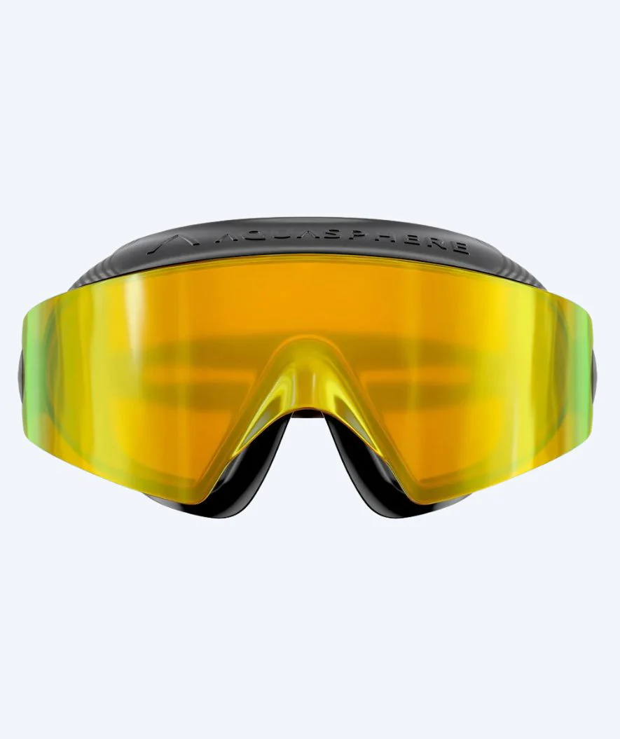 Aquasphere svømmemaske - DEFY. Ultra Indigo - Sort/guld (Mirror linse)