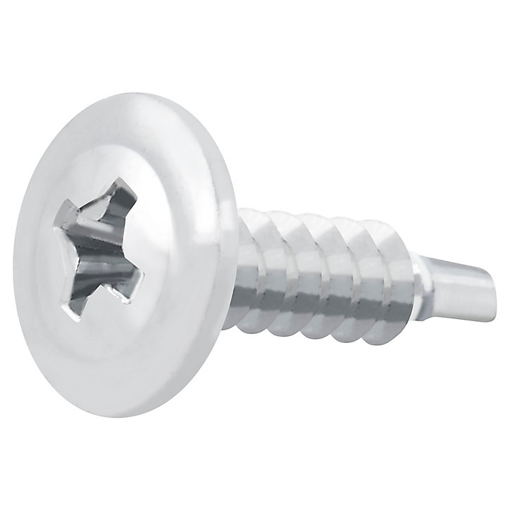 Vis zinguée autoperceuses à tête à collerette, 4,2x16 mm - 100 pièces