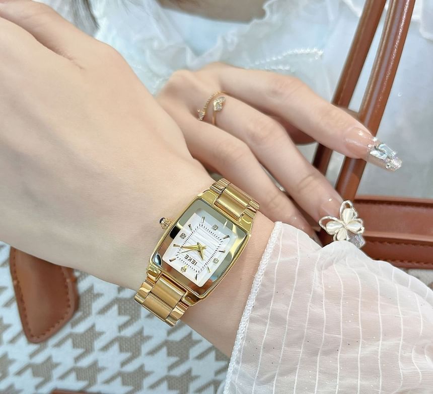 BELESIL - Vierkant armbandhorloge van legering