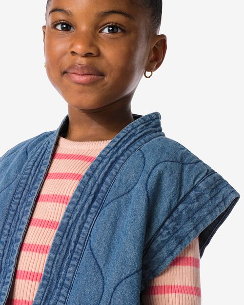 gilet enfant denim bleu
