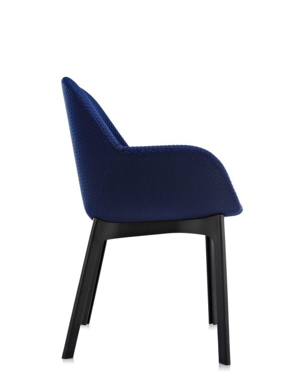 Kartell Clap stoel melange grafiet, zwart onderstel