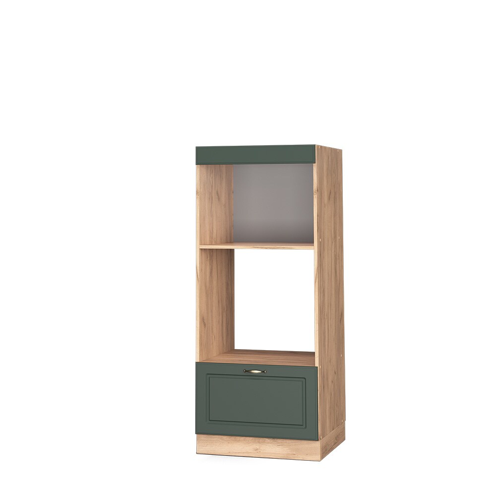 VICCO Mikrowellenschrank 60 cm Goldcraft/Grün Landhaus Küchenschrank Backofen Küchenzeile Fame-Line