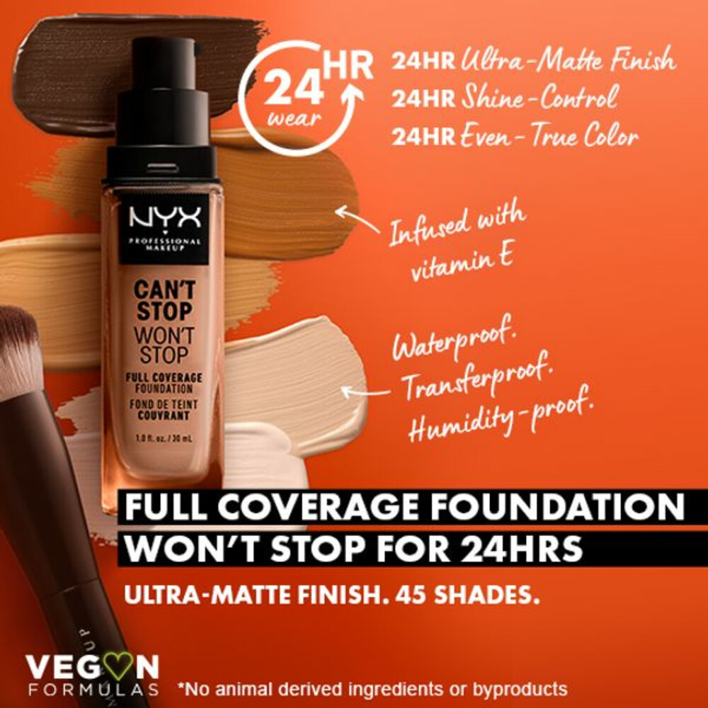 NYX Can't Stop Won't Stop Foundation Nude30 ml