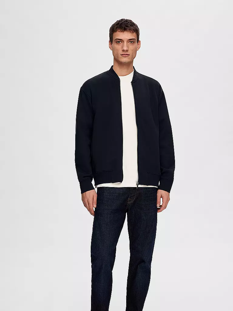 SELECTED Sweatjacke SLHMACK blau