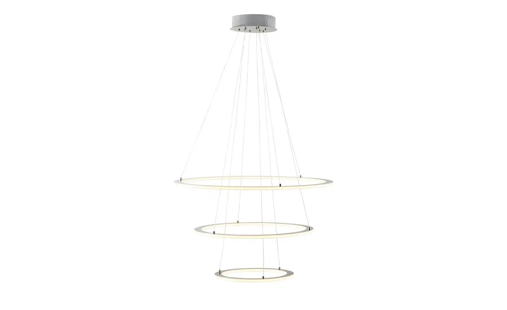 Trio LED-Pendelleuchte, Nickel-matt, `Ringe`