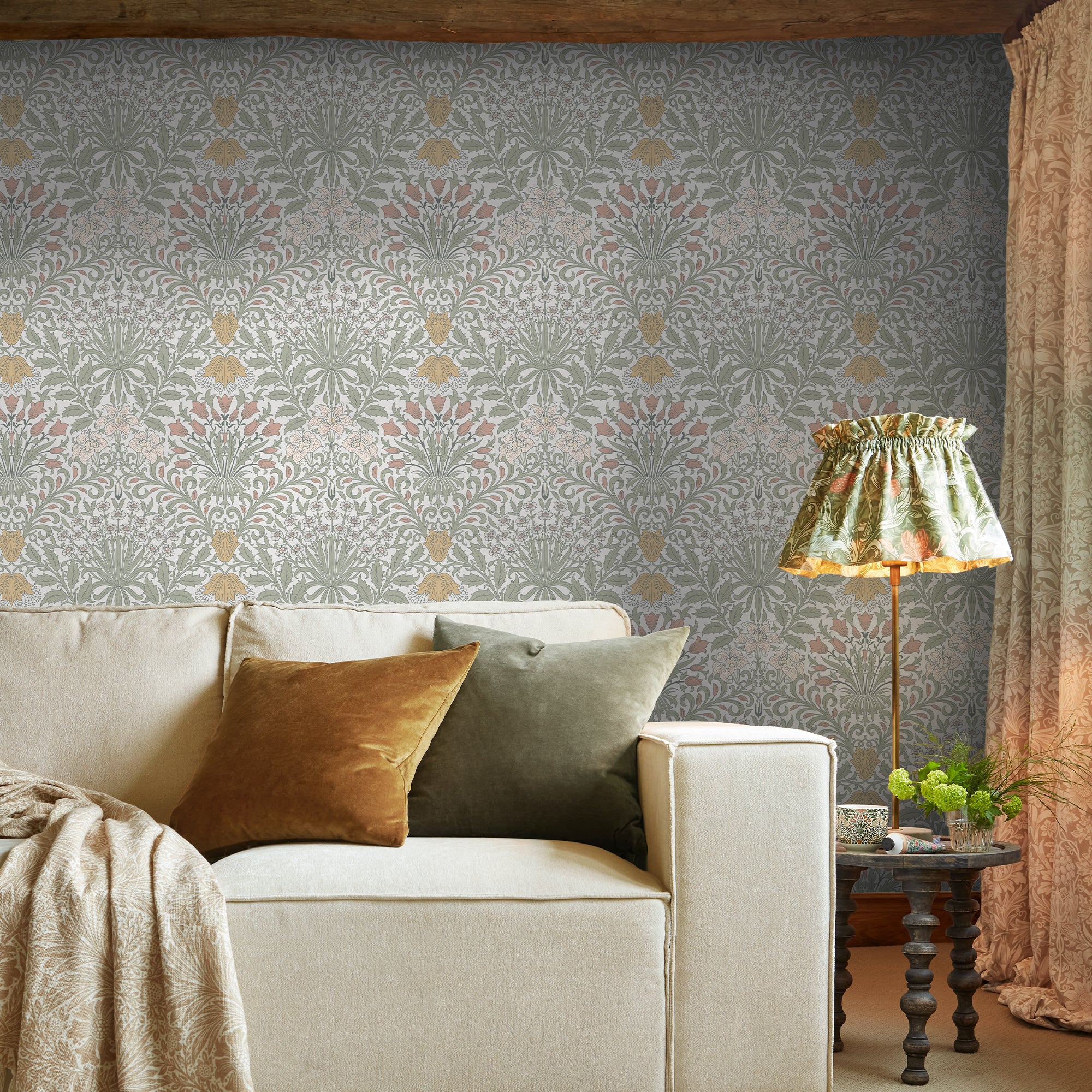 William Morris at Home Vliesbehang - Garden Soft Sage - 1000x52