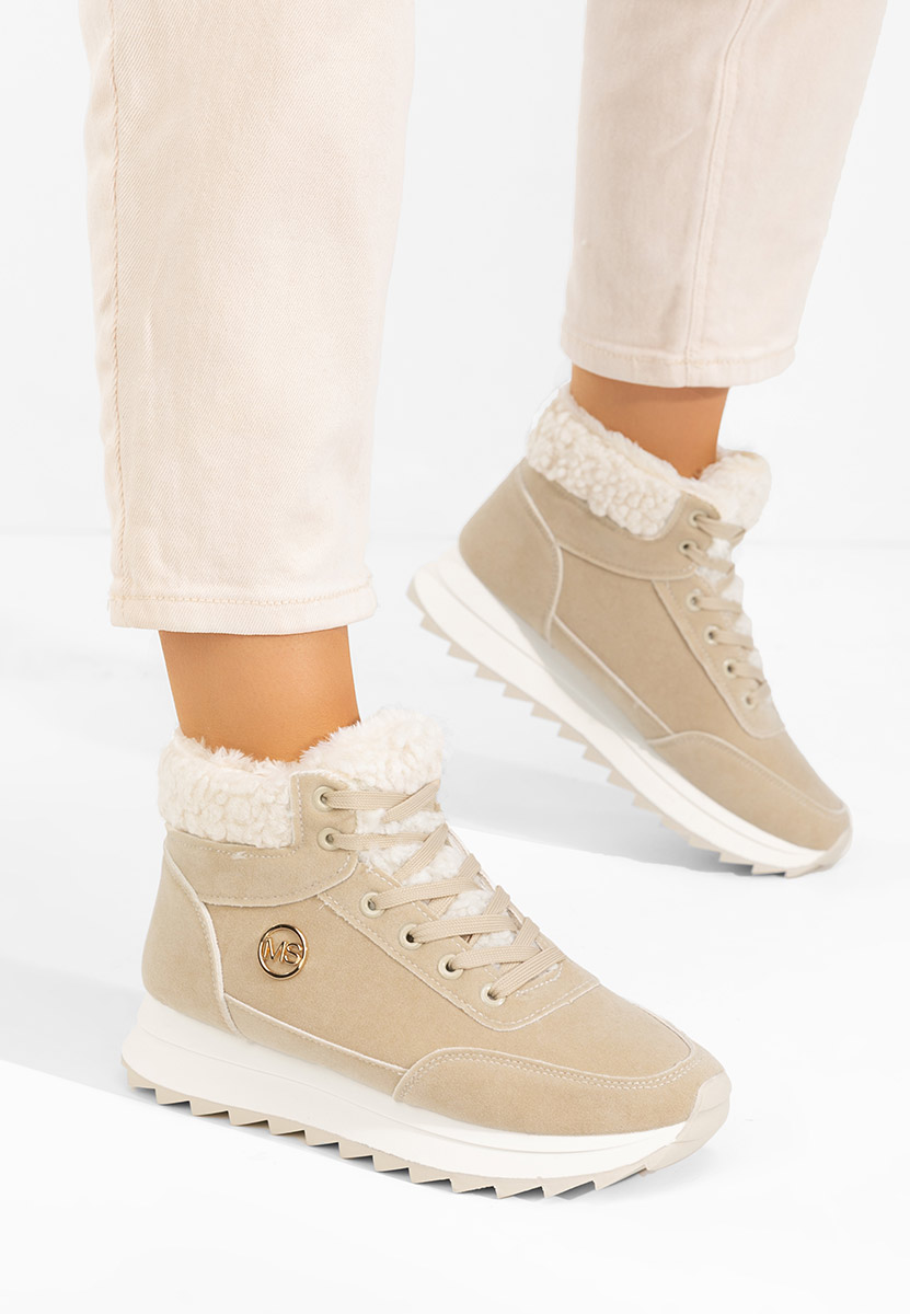 Baskets d'hiver pour femmes beige Avilma V3