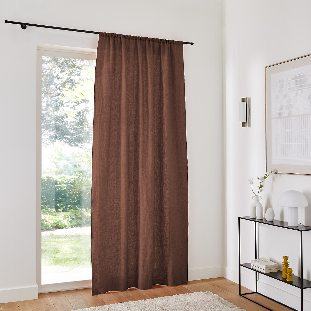 LA REDOUTE INTERIEURS<br>Painel de cortina em linho lavado, Onega
