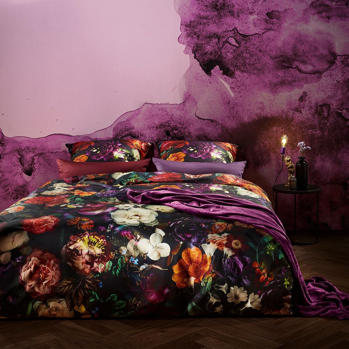fleuresse Mako-Satin Bettwäsche Bed Art S Zaventem Multicolor 1 Bettbezug 155 x 220 cm + 1 Kissenbezug 80 x 80 cm