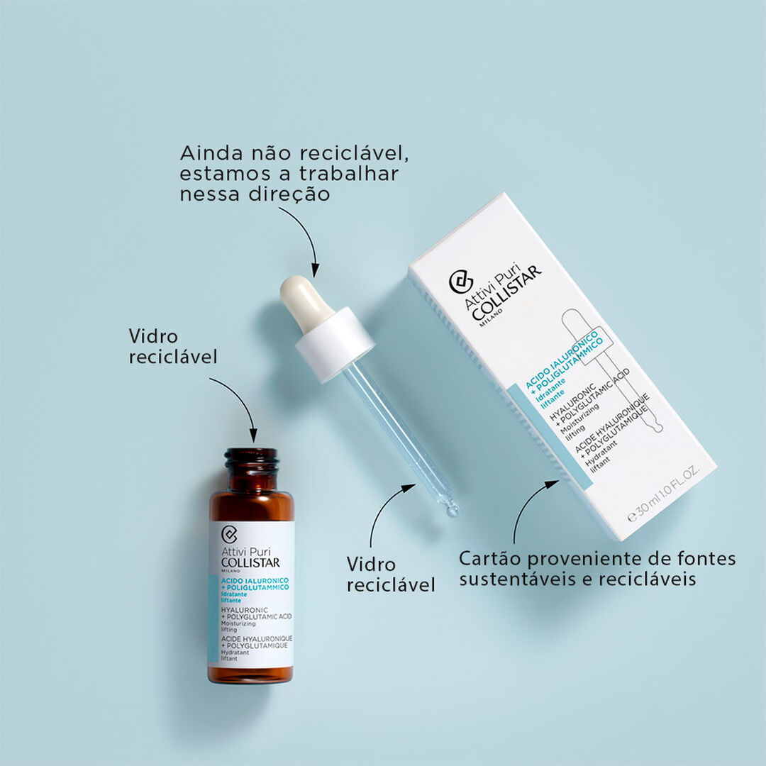 COLLISTAR Cuidados de Rosto PURE ACTIVES HYALURONIC A.+POLYGLUTAMIC - 30ml