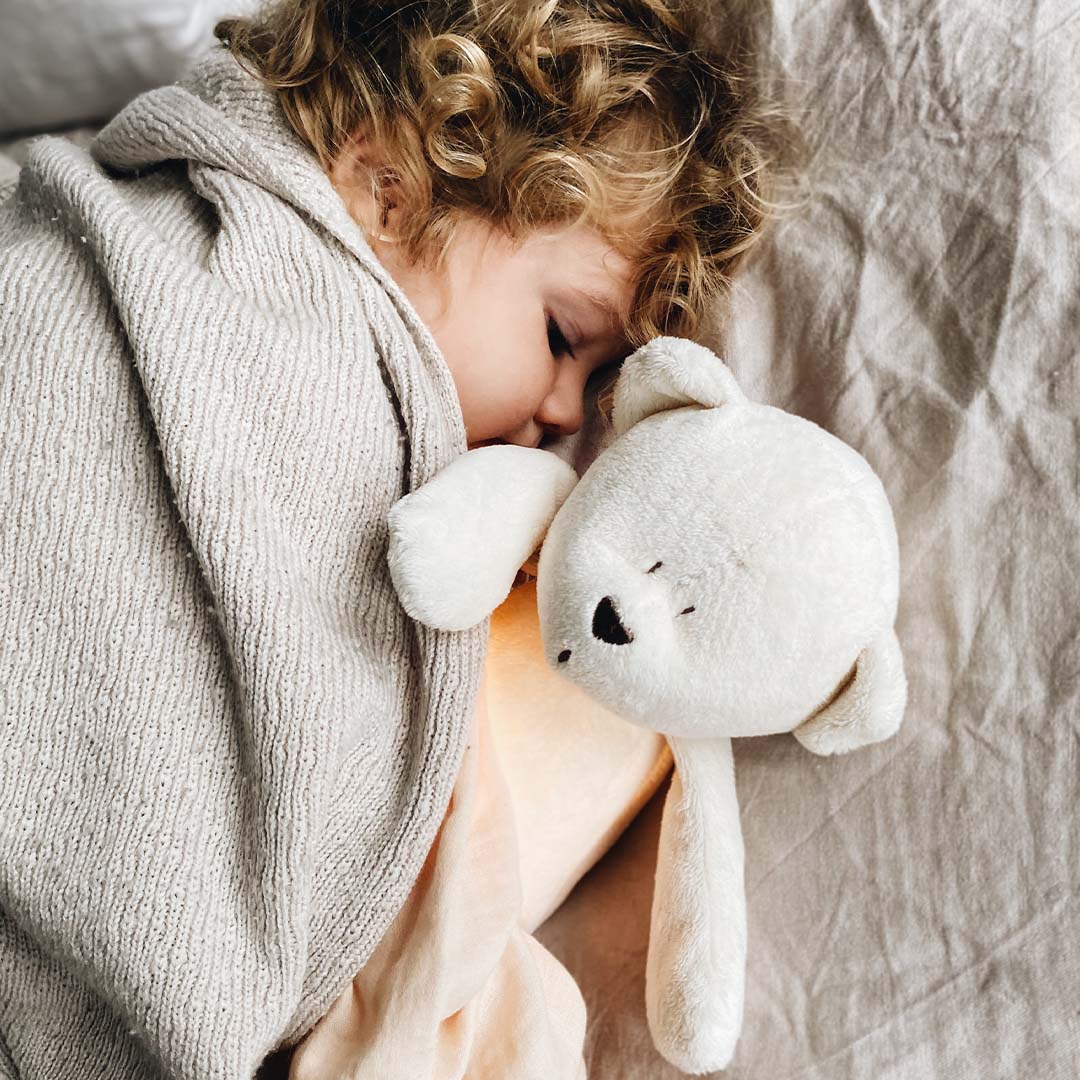 Moonie 2.0 next gen knuffelbeer met nachtlamp en geluid cream