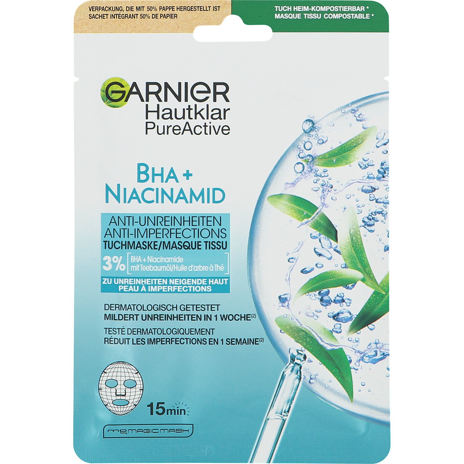 Garnier Maske Skin Act Hautunreinh 1 Stk