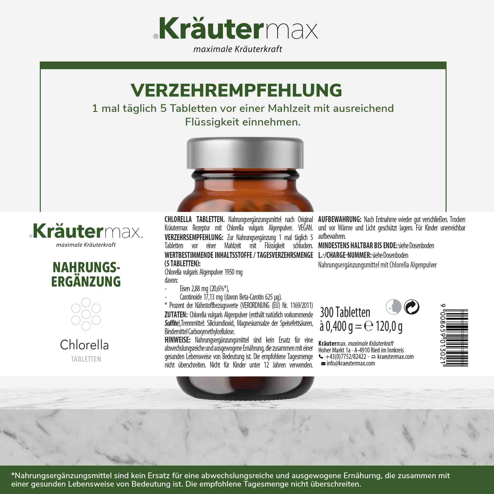 Kräutermax Chlorella Tabletten