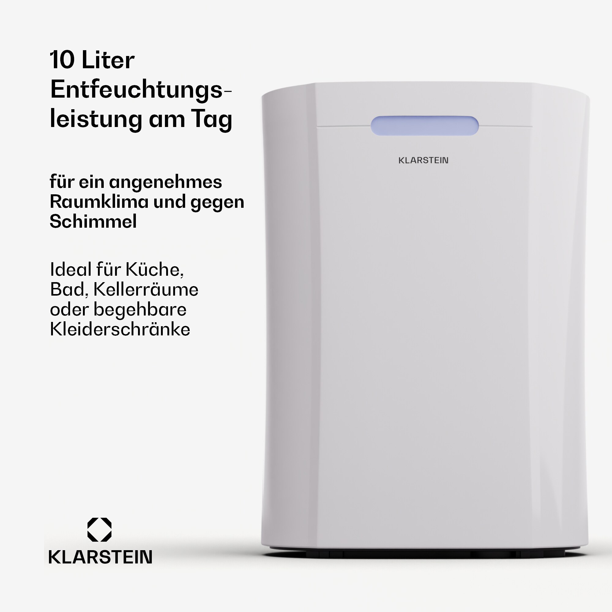 AeroDry 10 Luftentfeuchter 165W 10l/d 265m³/h 25m² DrySelect 37dB