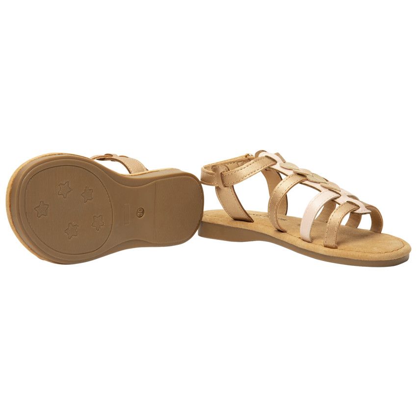 NU PIED ROSE CLAIR POUDRE VELCRO ARRIERE + LANIERES - Rose