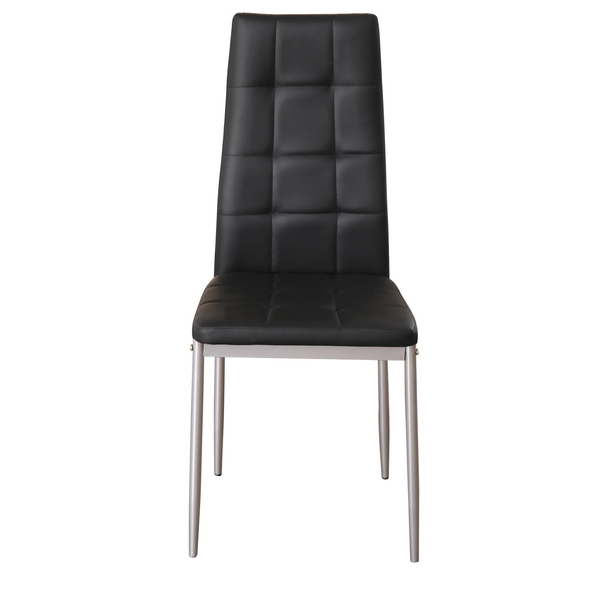 Esszimmerstuhl Leder MARC 2er Set schwarz