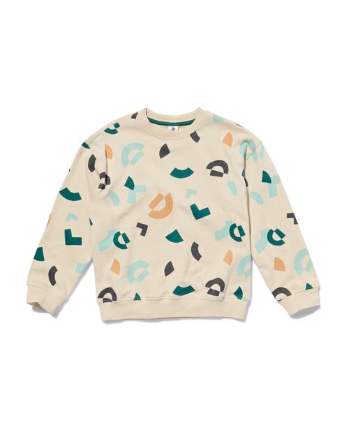 sweat enfant oversized graphique blanc cassé