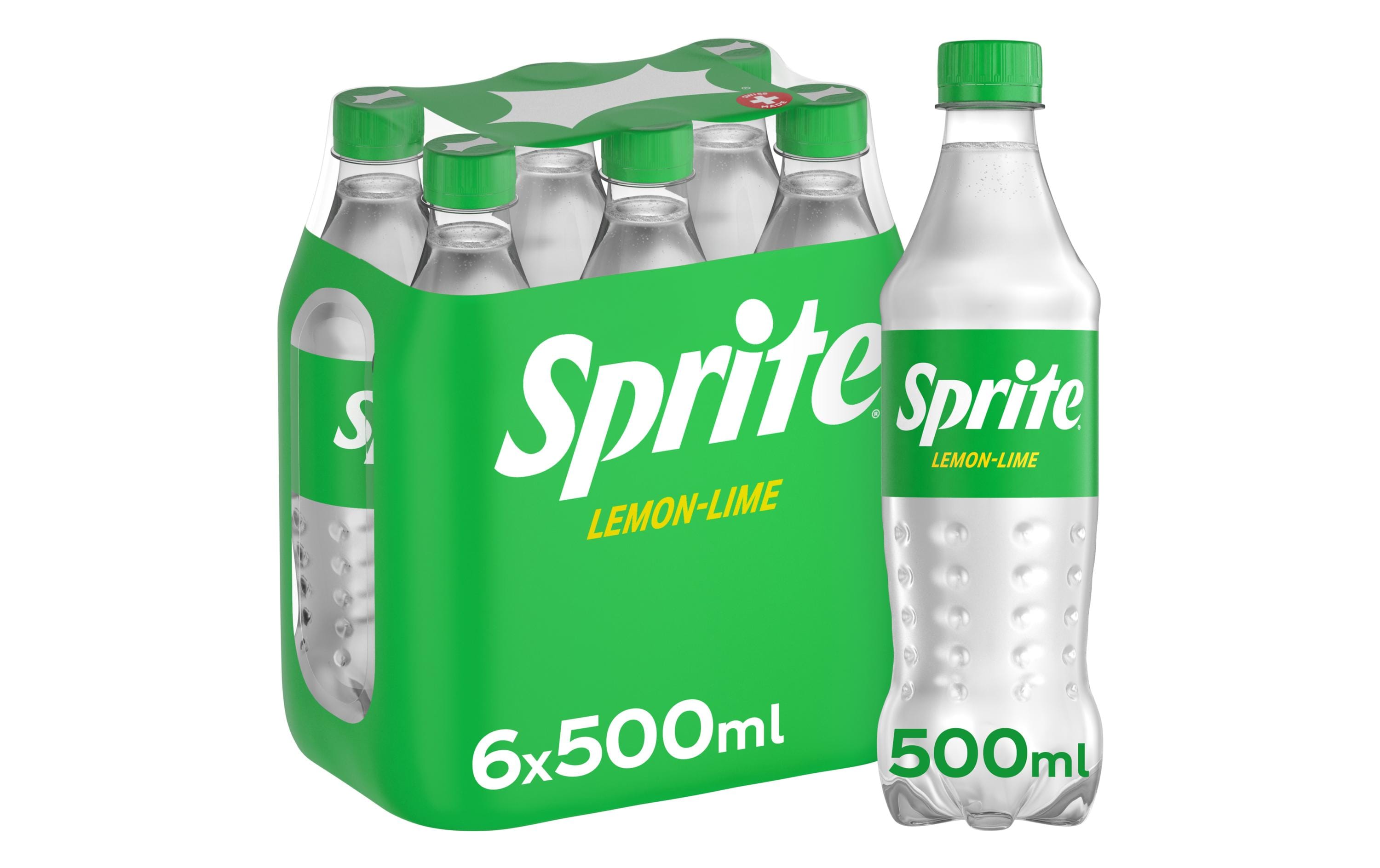 Soft-Drinks Lemon Lime 6 x 0.5 lKalorienarmes Erfrischungsgetränk mit Zitronen- und Limettenaromen